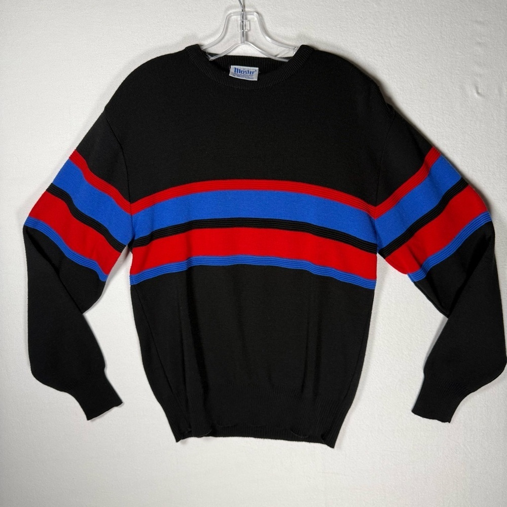 Vintage Meister Wool Ski Sweater Blue Red Black Size‎ Men’s large